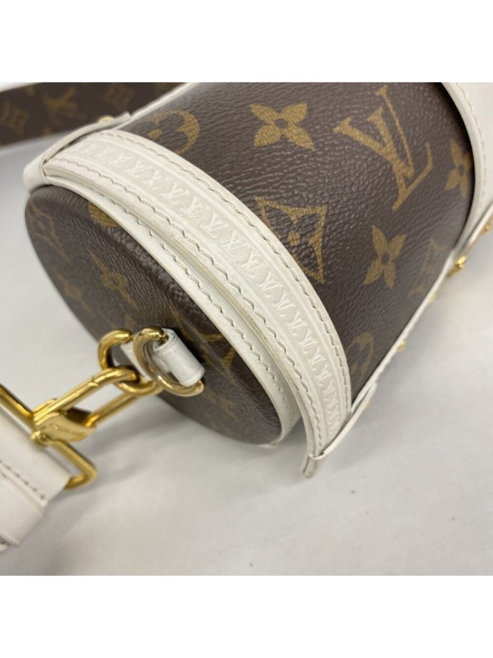 Louis Vuitton Shoulder Bag Monogram LV Match Papillon Trunk White Brown - Picture 6 of 10